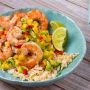 Jumbo shrimps Rice & Salad